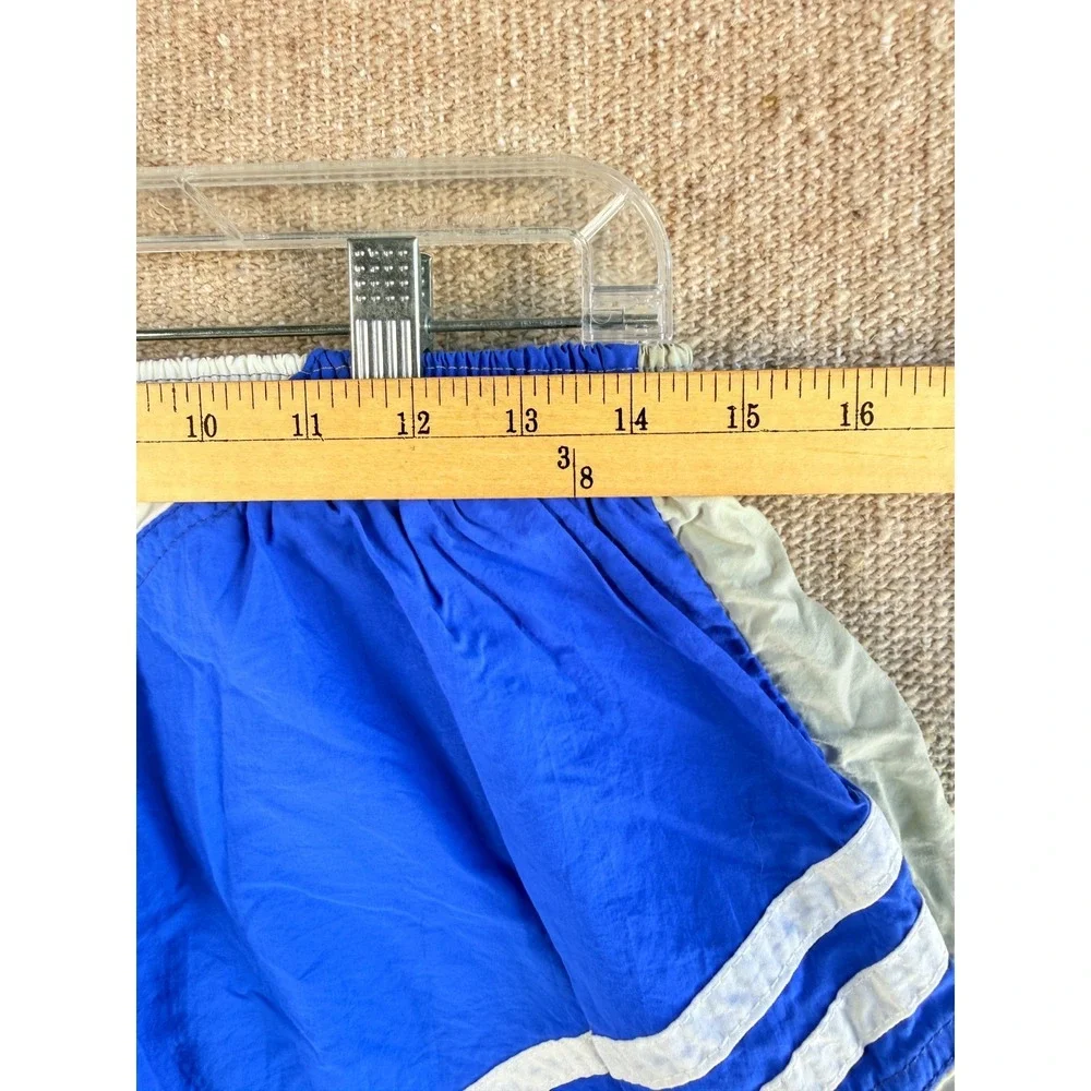 VTG Mens Sz Large (36/38) Hunt Club Blue White Nylon Shorts Swim Trunks‎